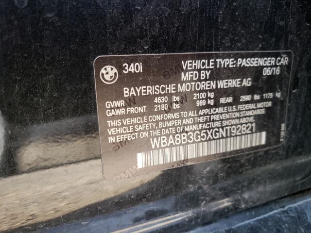 2016 BMW 340 I WBA8B3G5XGNT92821