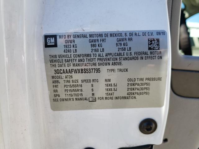 2011 CHEVROLET HHR PANEL 3GCAAAFWXBS537795
