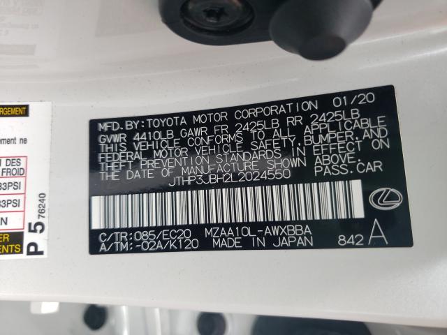 2020 LEXUS UX 200 JTHP3JBH2L2024550