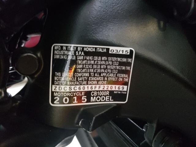 2015 HONDA CB1000 R ZDCSC6016FF220169