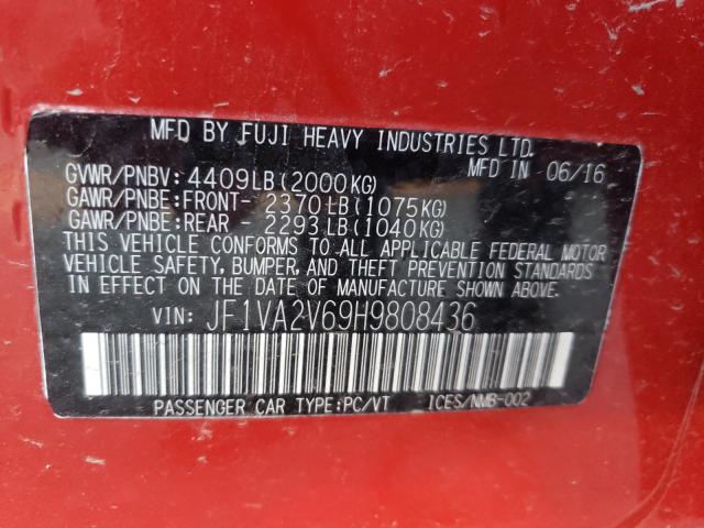 2017 SUBARU WRX STI JF1VA2V69H9808436
