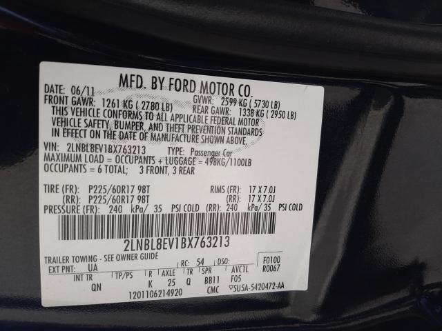 2011 LINCOLN TOWN CAR E 2LNBL8EV1BX763213