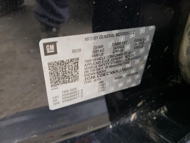 2019 CHEVROLET TAHOE POLI 1GNLCDECXKR378377
