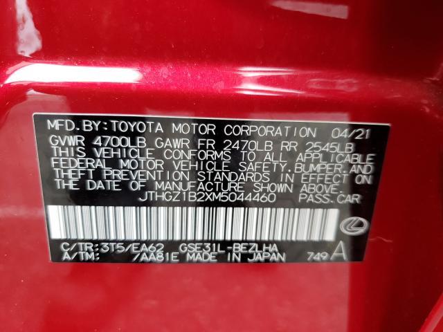 2021 LEXUS IS 350 F-S JTHGZ1B2XM5044460