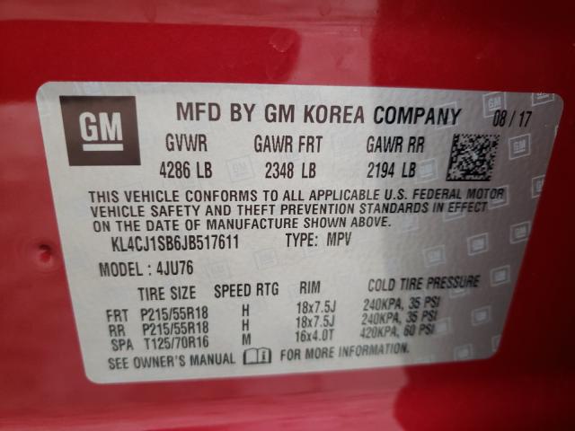 2018 BUICK ENCORE SPO KL4CJ1SB6JB517611