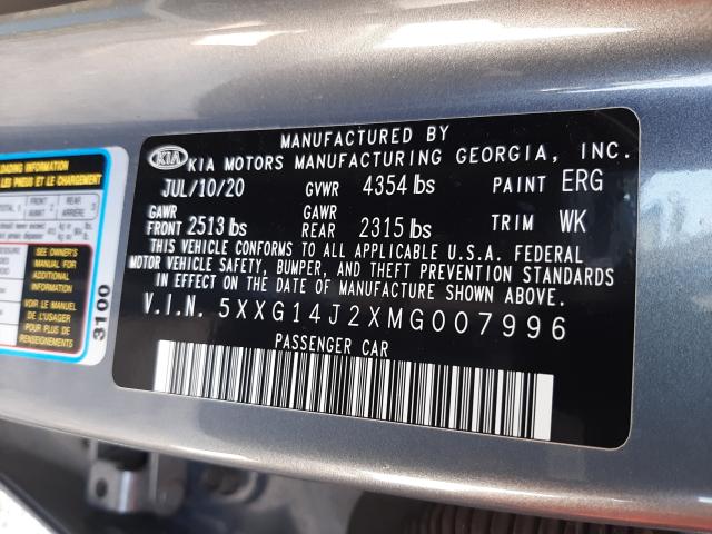 2021 KIA K5 LXS 5XXG14J2XMG007996
