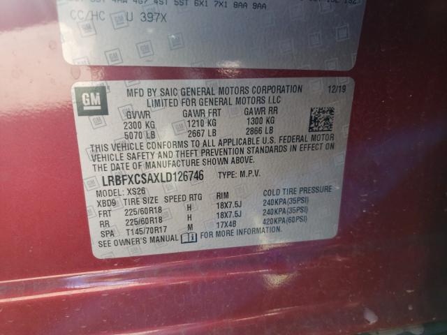 2020 BUICK ENVISION E LRBFXCSAXLD126746