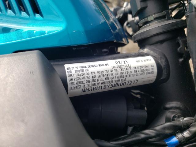 2021 YAMAHA YZFR3 A MH3RH18Y5MK007277