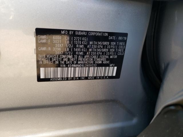 2020 SUBARU ASCENT LIM 4S4WMAMD6L3409233