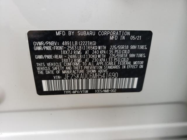 2021 SUBARU FORESTER JF2SKAUC6MH541690