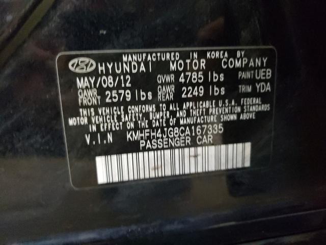 2012 HYUNDAI AZERA KMHFH4JG8CA167335