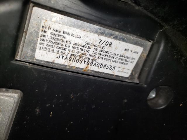 2009 YAMAHA YP400 JYASH03Y89A008563