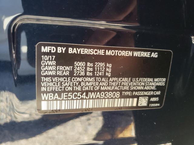 2018 BMW 540 I WBAJE5C54JWA93808