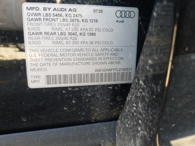 2020 AUDI Q5 TITANIU WA1ENAFY7L2102571
