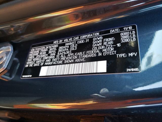 2019 VOLVO XC90 T6 IN YV4A22PL3K1474965