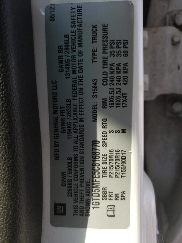 2012 GMC CANYON SLE 1GTD5MFE5C8168770