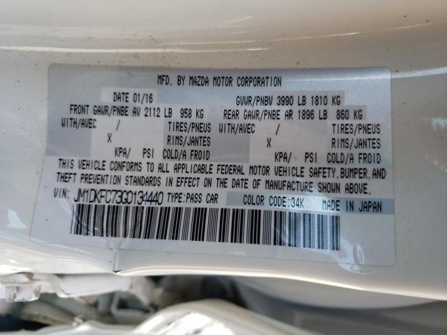 2016 MAZDA CX-3 JM1DKFC73G0134440