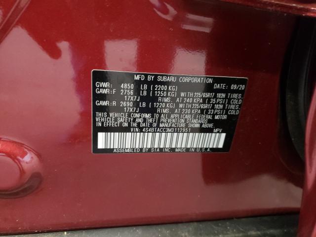 2021 SUBARU OUTBACK PR 4S4BTACC3M3112951