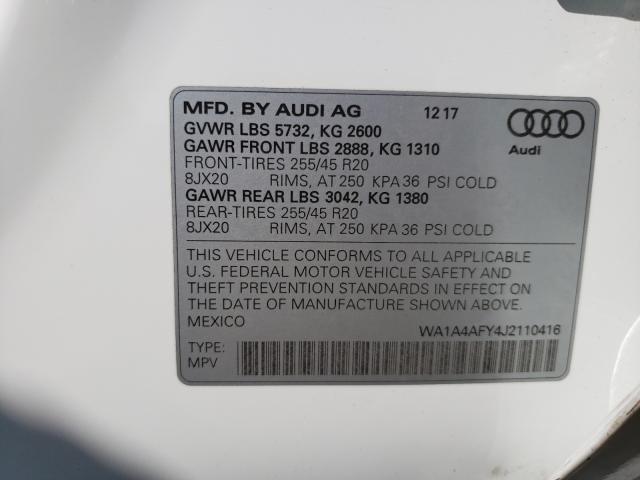 2018 AUDI SQ5 PREMIU WA1A4AFY4J2110416