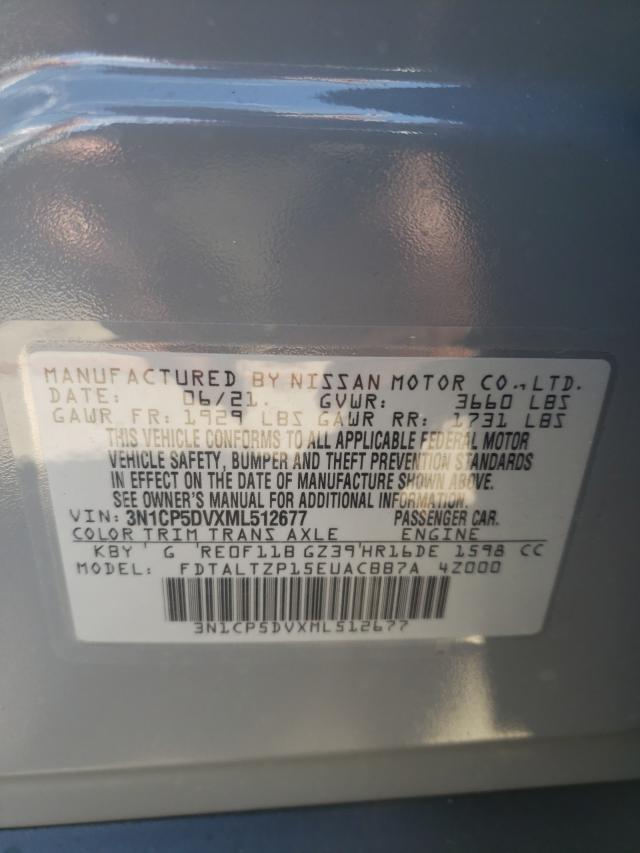 2021 NISSAN KICKS SR 3N1CP5DVXML512677