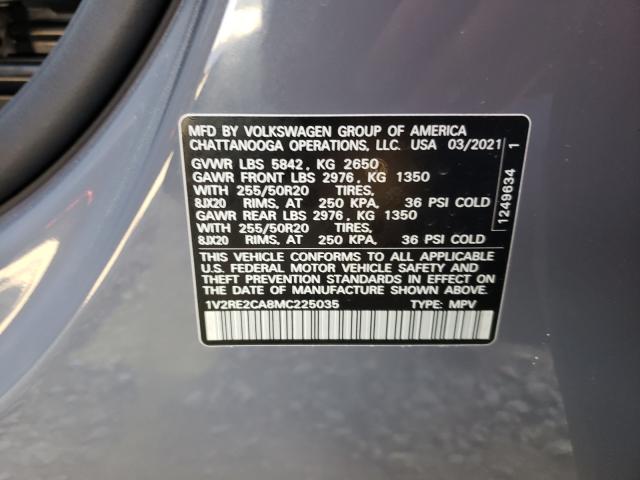 2021 VOLKSWAGEN ATLAS CROS 1V2RE2CA8MC225035
