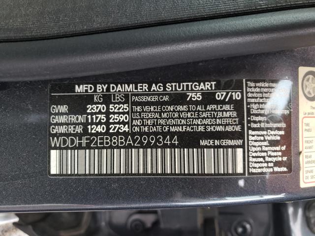 2011 MERCEDES-BENZ E 350 BLUE WDDHF2EB8BA299344