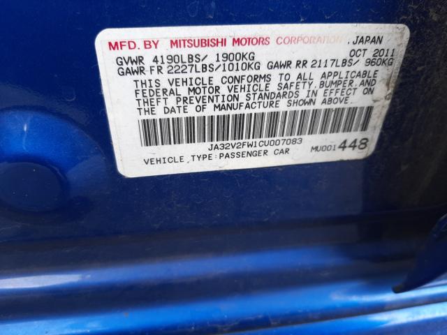 2012 MITSUBISHI LANCER SE JA32V2FW1CU007083