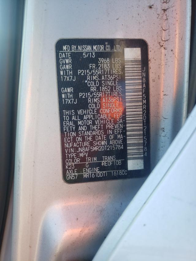 2013 NISSAN JUKE JN8AF5MR2DT215784