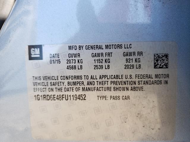 VIN 1G1RD6E48FU119452 2015 Chevrolet Volt no.10