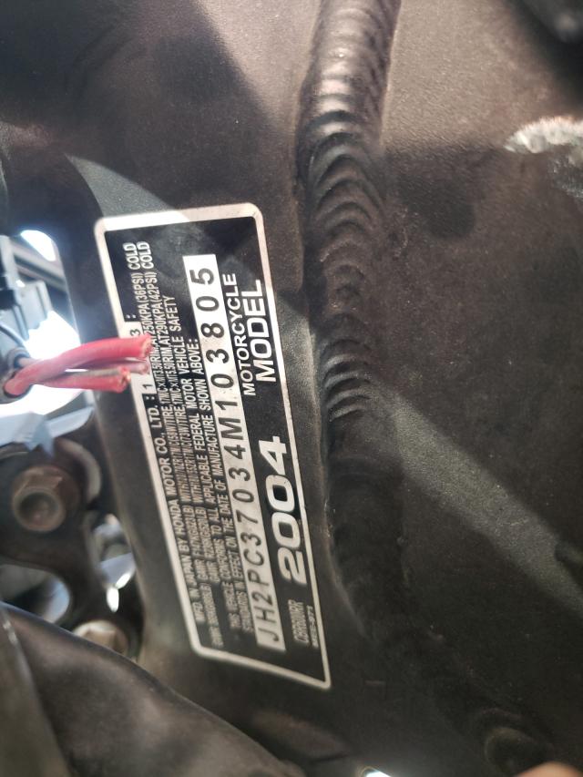 2004 HONDA CBR600 RR JH2PC37034M103805