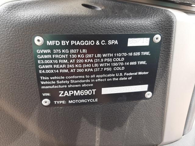 2016 PIAGGIO BV 350 ZAPM690T4G5201068