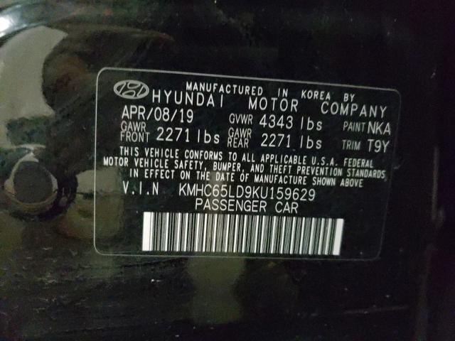 2019 HYUNDAI IONIQ KMHC65LD9KU159629