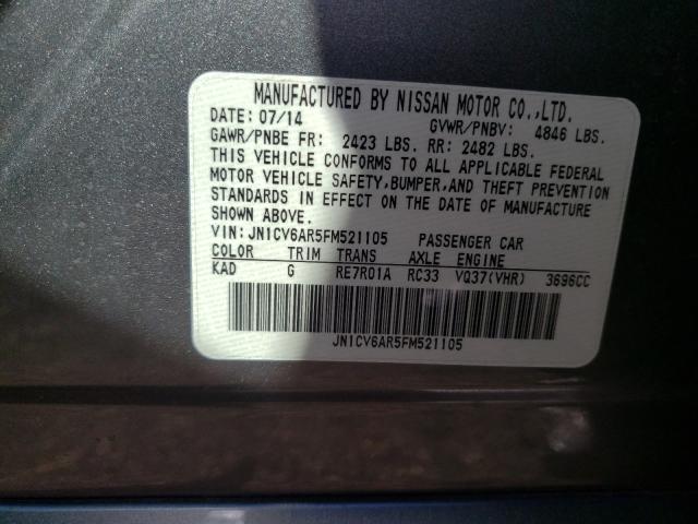 2015 INFINITI Q40 JN1CV6AR5FM521105