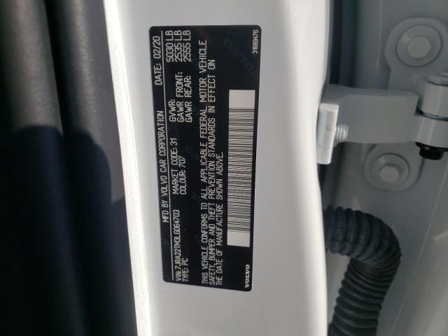 2020 VOLVO S60 T6 R-D 7JRA22TM3LG064703
