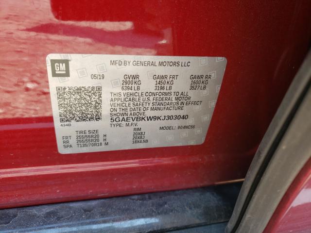 2019 BUICK ENCLAVE PR 5GAEVBKW9KJ303040