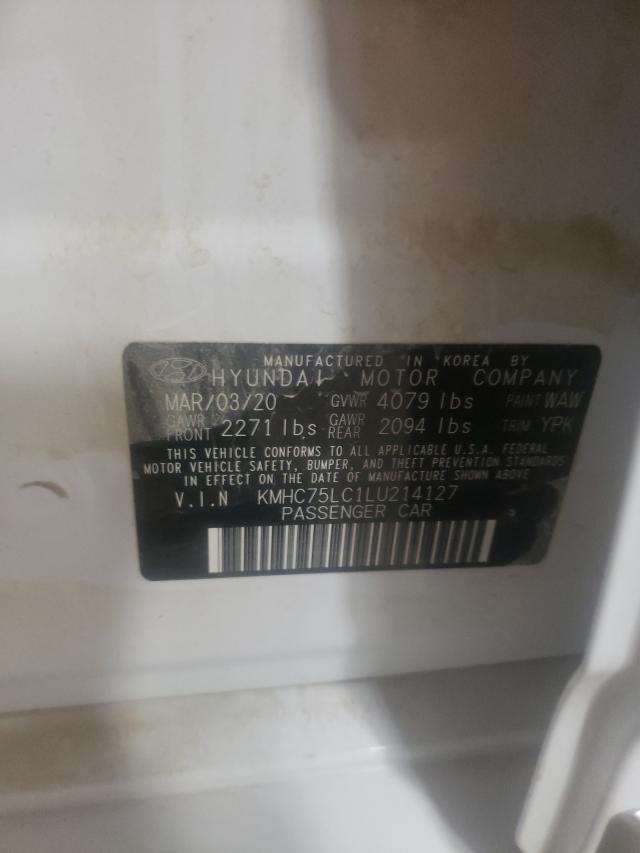 2020 HYUNDAI IONIQ SE KMHC75LC1LU214127