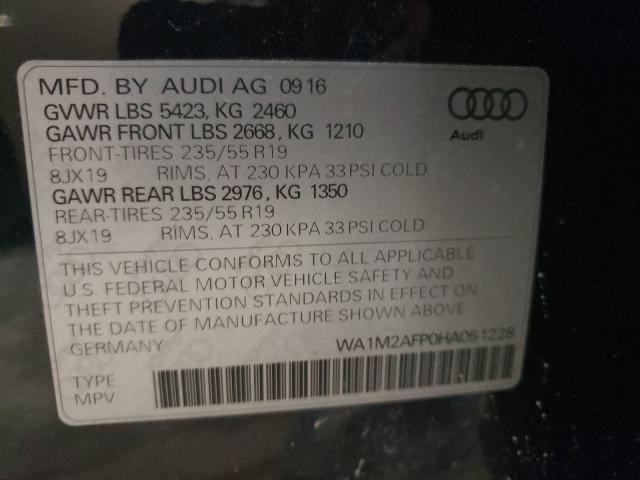 VIN WA1M2AFP0HA051228 2017 Audi Q5, Premium Plus no.10