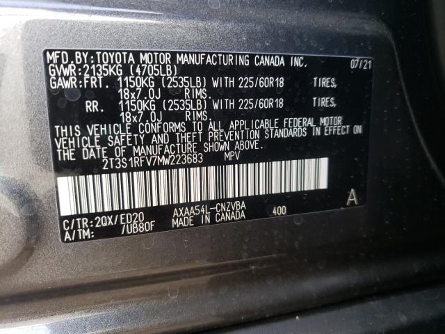 2021 TOYOTA RAV4 TRD O 2T3S1RFV7MW223683