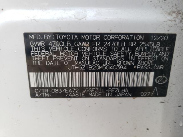 2021 LEXUS IS 350 F-S JTHGZ1B20M5040384