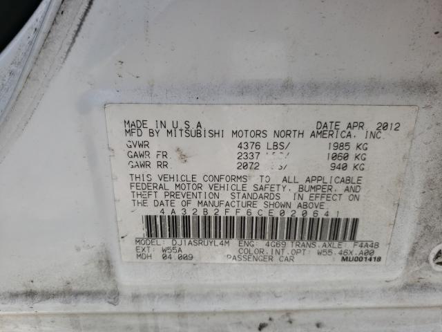 2012 MITSUBISHI GALANT FE 4A32B2FF6CE020641