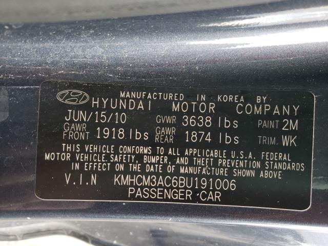 2011 HYUNDAI ACCENT GL KMHCM3AC6BU191006