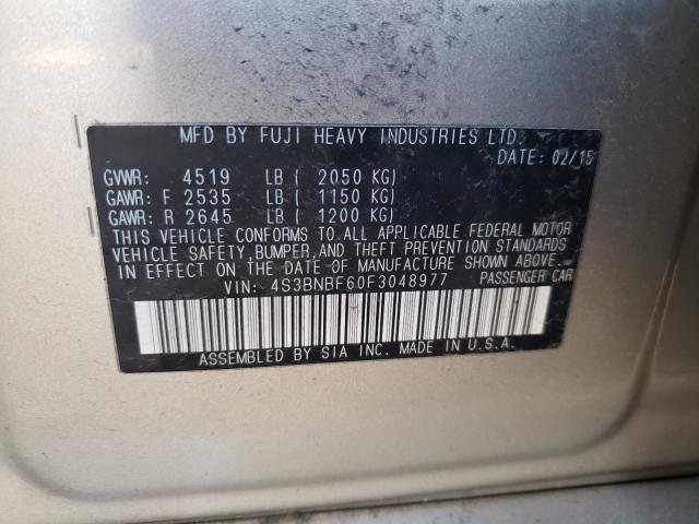 4S3BNBF60F3048977 Subaru Legacy 2.5 2015. Фото: 9