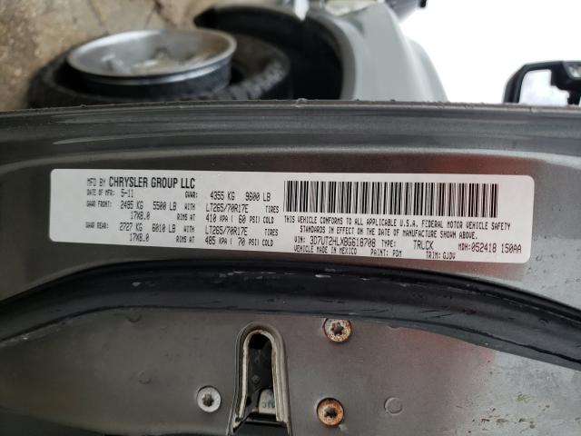 2011 DODGE RAM 2500 3D7UT2HLXBG618708