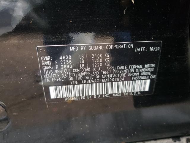2021 SUBARU LEGACY SPO 4S3BWAG66M3006834