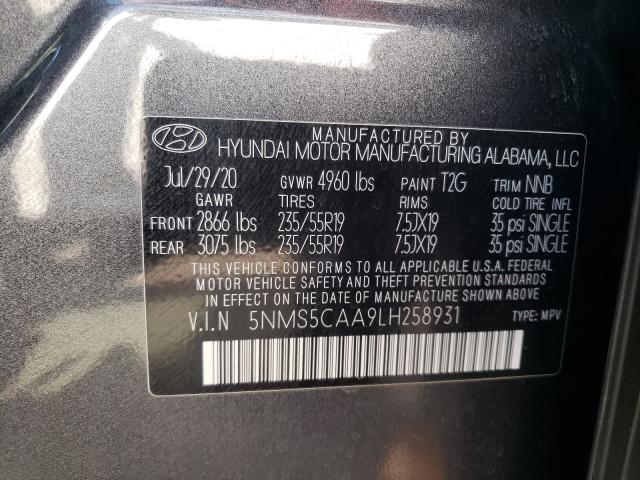 2020 HYUNDAI SANTA FE L - 5NMS5CAA9LH258931