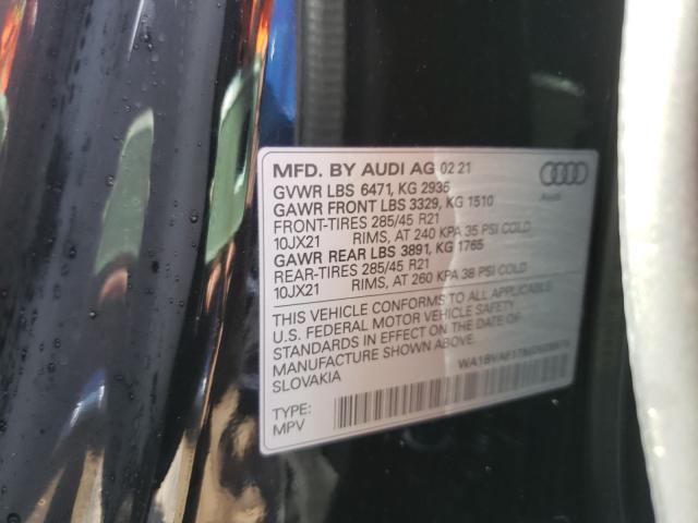 2021 AUDI Q8 PREMIUM WA1BVAF17MD028970