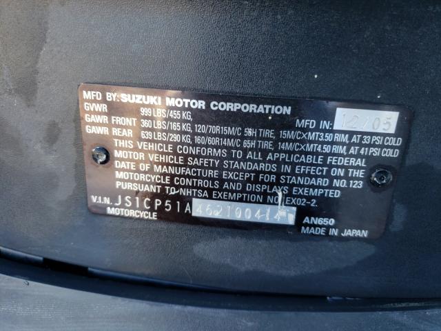 2006 SUZUKI AN650 K3 JS1CP51A462100414