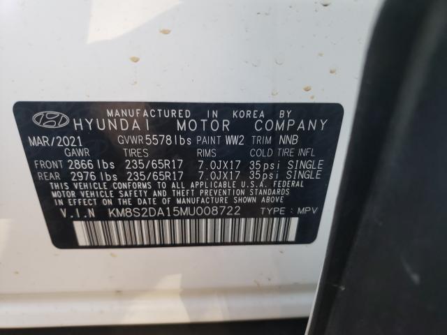2021 HYUNDAI SANTA FE B KM8S2DA15MU008722