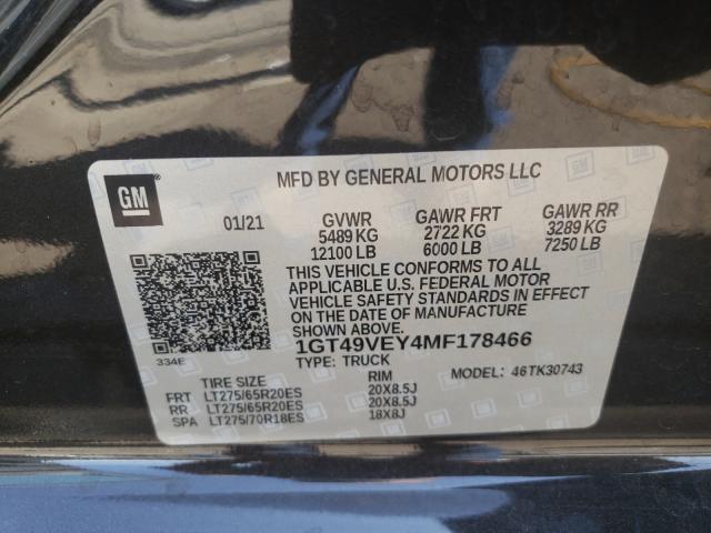 2021 GMC SIERRA K35 1GT49VEY4MF178466