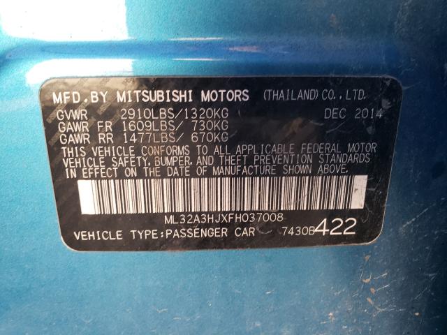 2015 MITSUBISHI MIRAGE DE ML32A3HJXFH037008